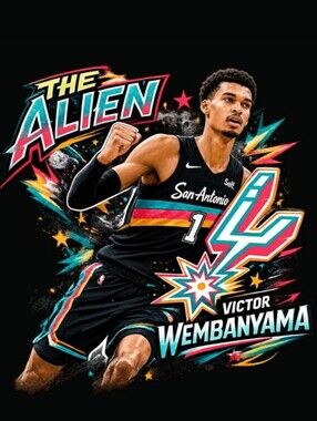 NEW VICTOR WEMBANYAMA SPURS ULTRA PREMIUM GLOSSY 8.5x11 BASKETBALL 4 POSTER SET